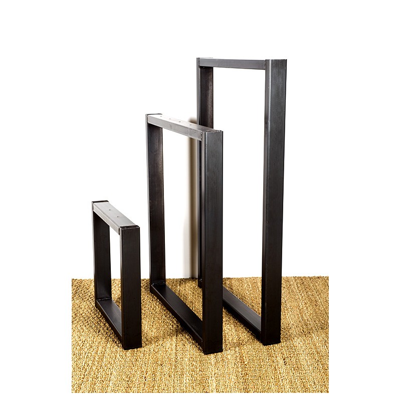 Olympe, pied de table en métal, fabriqué à partir de tube d'acier