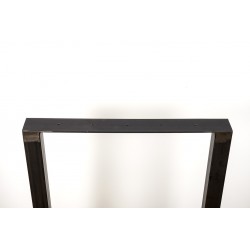 Hercules, design steel table leg, tray attachment, details