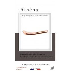 Athéna, poignée de porte en cuivre pour lutter contre les infections manuportées