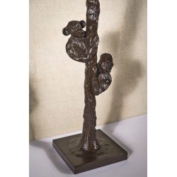 Bronze Table Lamp. Monkey and Gorilla in Tree